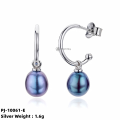 Bridal Elegance: Sterling Silver and Pearl Earrings