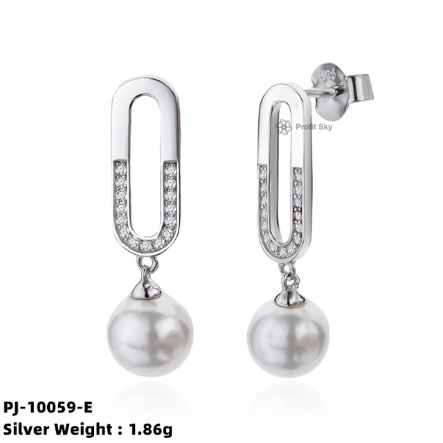 Pearls in Bloom: Floral Sterling Silver Pearl Earrings