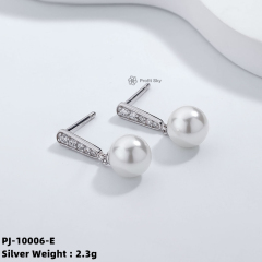 Timeless Elegance: Sterling Silver and Freshwater Pearl Drop Earrings