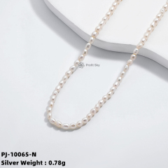 Custom Elegance: Personalized Sterling Silver Pearl Necklace