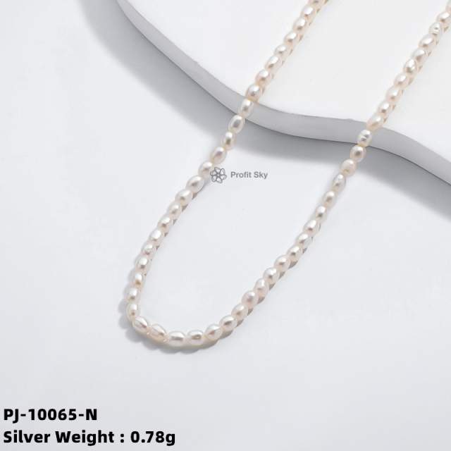 Custom Elegance: Personalized Sterling Silver Pearl Necklace