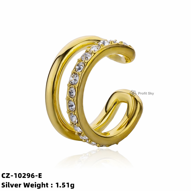 Simple Elegant Ear Cuff Silver Earring
