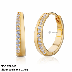 Classic Hoop Huggie Sliver Earrings