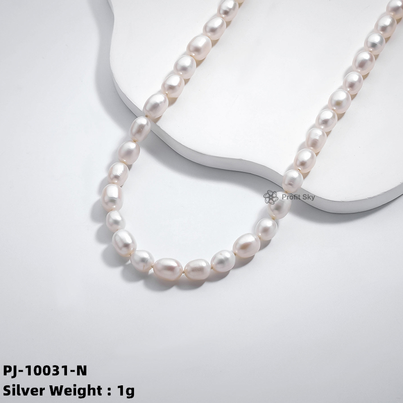 Artisan Beauty: Unique Silver Pearl Pendant Necklace