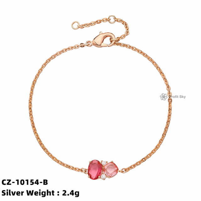 Contemporary Silver Bar Link Bracelet