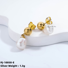 Classic Charm: Sterling Silver Pearl Earrings