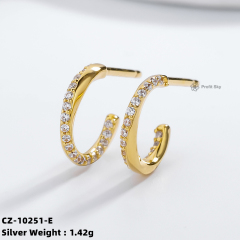 Delicate 925 Sterling Silver Hoop Huggie Earrings
