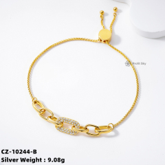 Sleek and Stylish Silver Chain Link Bracelet
