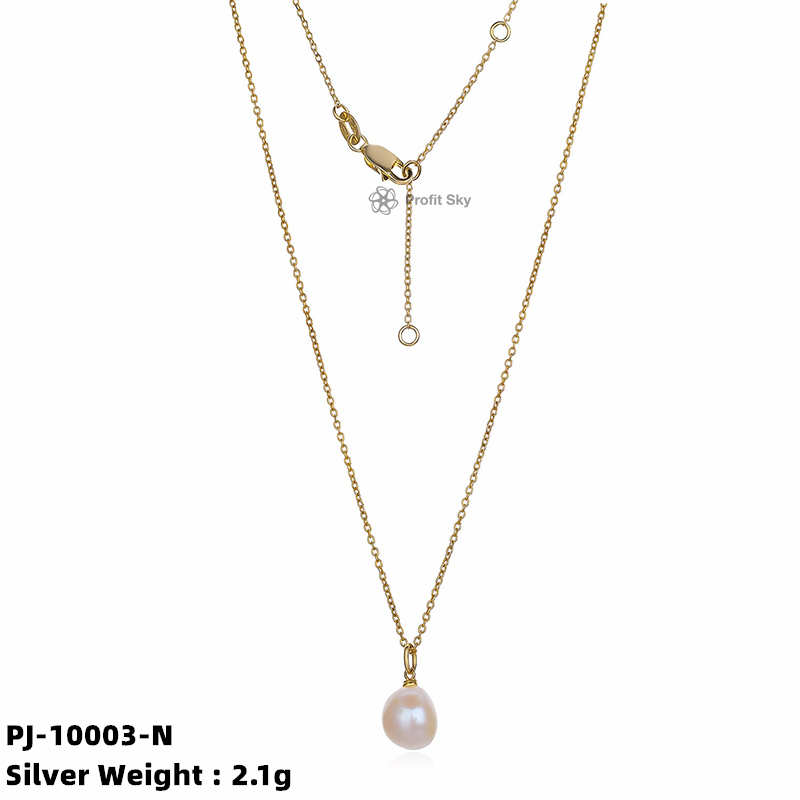 Timeless Elegance: Sterling Silver Pearl Pendant Necklace
