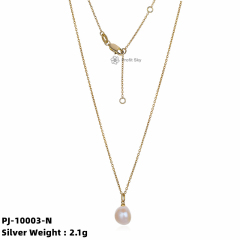 Timeless Elegance: Sterling Silver Pearl Pendant Necklace