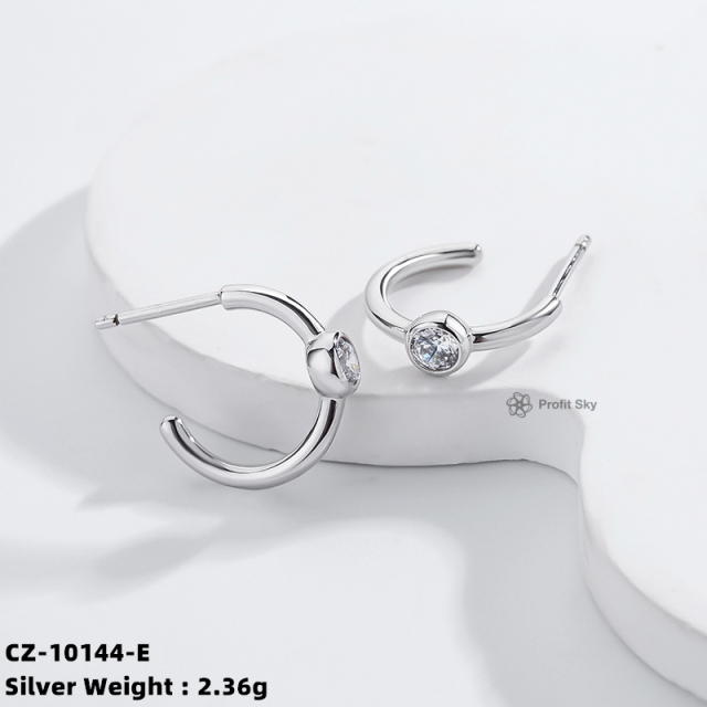 Minimalist 925 Silver Hook Earring for Women