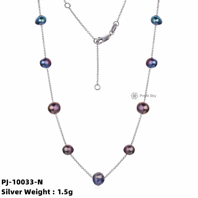 Bridal Radiance: Sterling Silver Bridal Pearl Necklace