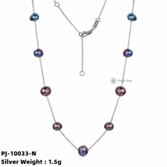 Bridal Radiance: Sterling Silver Bridal Pearl Necklace