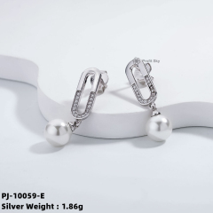 Pearls in Bloom: Floral Sterling Silver Pearl Earrings