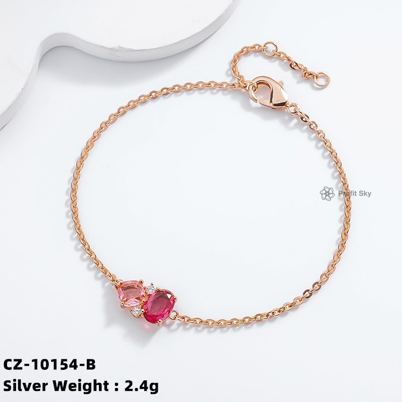 Contemporary Silver Bar Link Bracelet