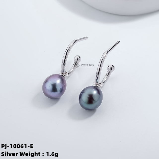 Pearls in Bloom: Floral Sterling Silver Pearl Earrings
