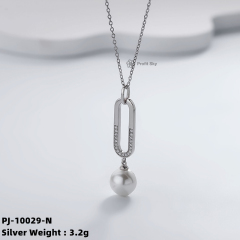 Pearl Perfection: Handcrafted Sterling Silver Necklace