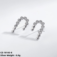 Princess Cut Diamond 925 Sterling Silver Stud Earrings