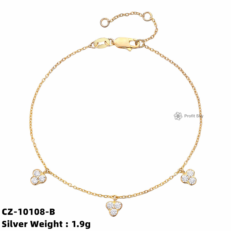Delicate Sterling Silver Beaded Bracelet
