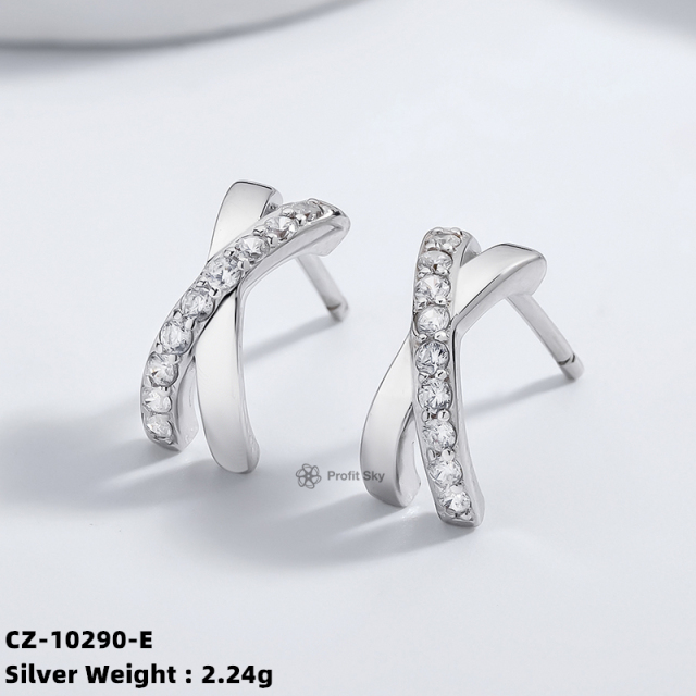 Vintage C-shaped Multiple Hollowed-Out Twist Earrings