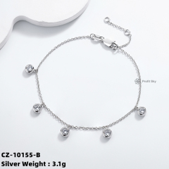 Luxurious Silver and CZ Bracelet