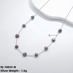 Bridal Radiance: Sterling Silver Bridal Pearl Necklace