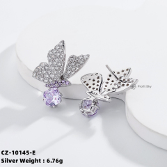 Butterfly Silver Stud Earrings