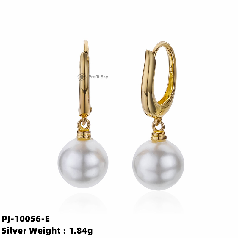 Organic Grace: Sterling Silver and Natural Pearl Earrings