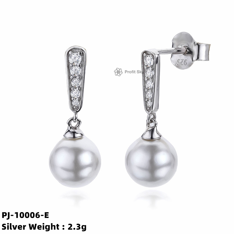 Timeless Elegance: Sterling Silver and Freshwater Pearl Drop Earrings