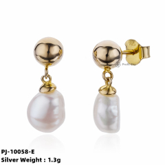 Classic Charm: Sterling Silver Pearl Earrings