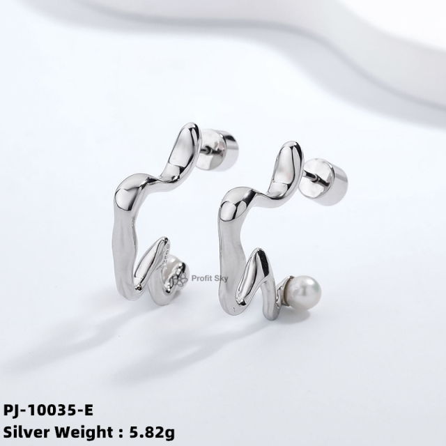 Minimalist Marvel: Dainty Sterling Silver and Pearl Earrings