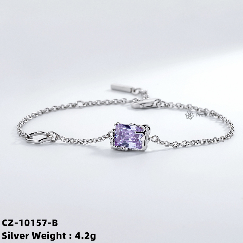 Luxurious Silver and CZ Bracelet