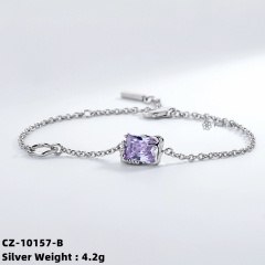 Luxurious Silver and CZ Bracelet
