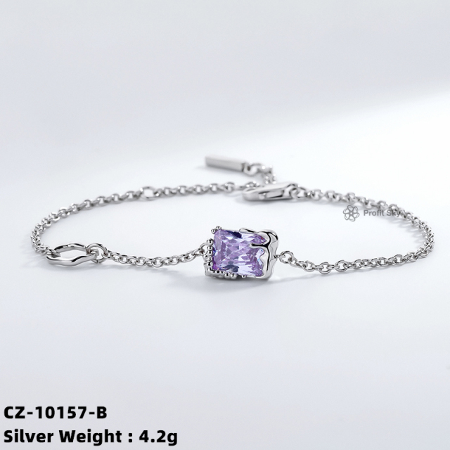 Luxurious Silver and CZ Bracelet