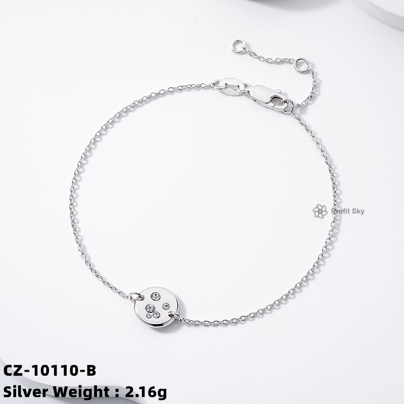 Delicate Sterling Silver Beaded Bracelet