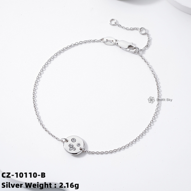 Delicate Sterling Silver Beaded Bracelet