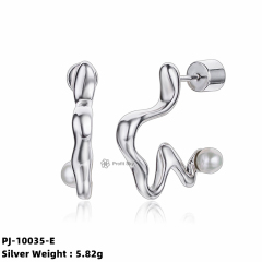 Minimalist Marvel: Dainty Sterling Silver and Pearl Earrings