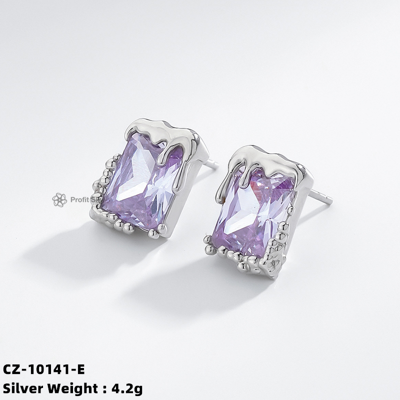 925 Sterling SIlver Geometric Hexagon Hoop Huggie Earings