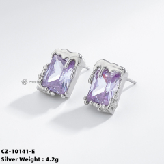 925 Sterling SIlver Geometric Hexagon Hoop Huggie Earings