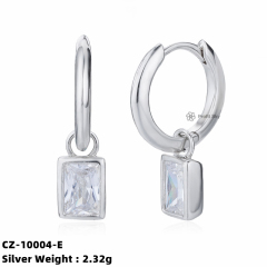Sparkling CZ Silver Studs Earrings