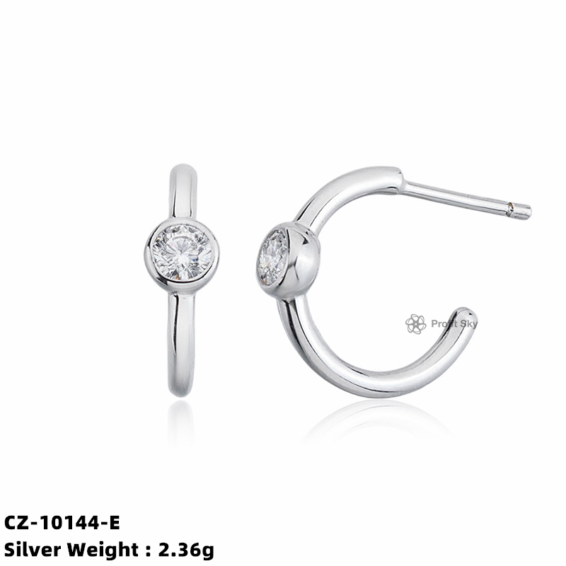 Minimalist 925 Silver Hook Earring for Women