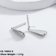 Moon and Star Silver Studs Earrings