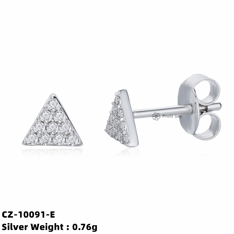 Moon and Star Silver Studs Earrings