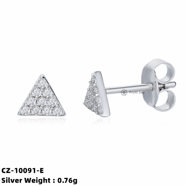 Moon and Star Silver Studs Earrings