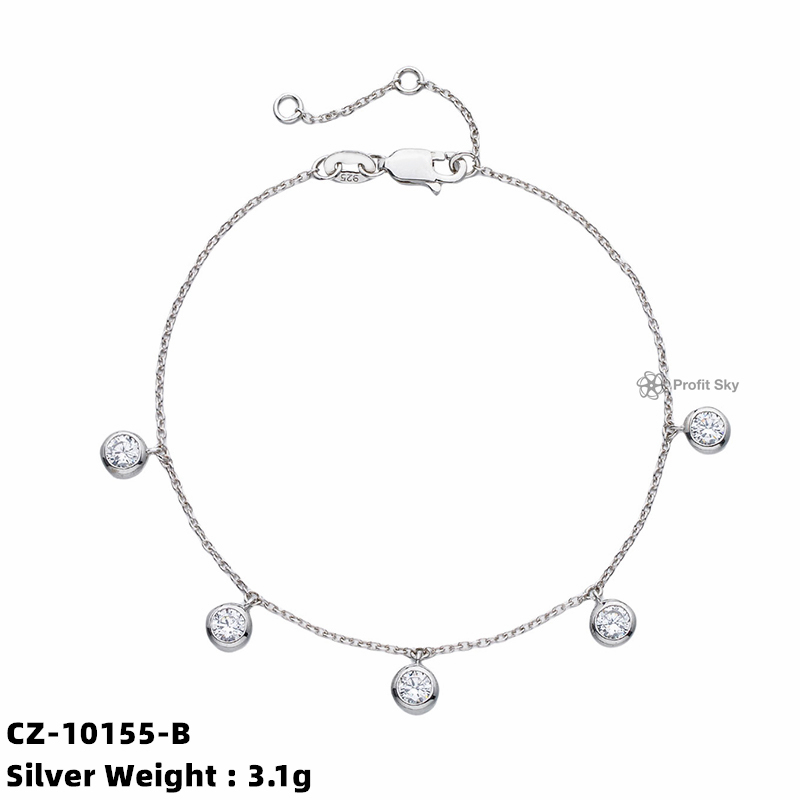 Luxurious Silver and CZ Bracelet
