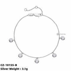 Luxurious Silver and CZ Bracelet