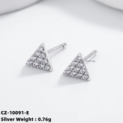 Moon and Star Silver Studs Earrings