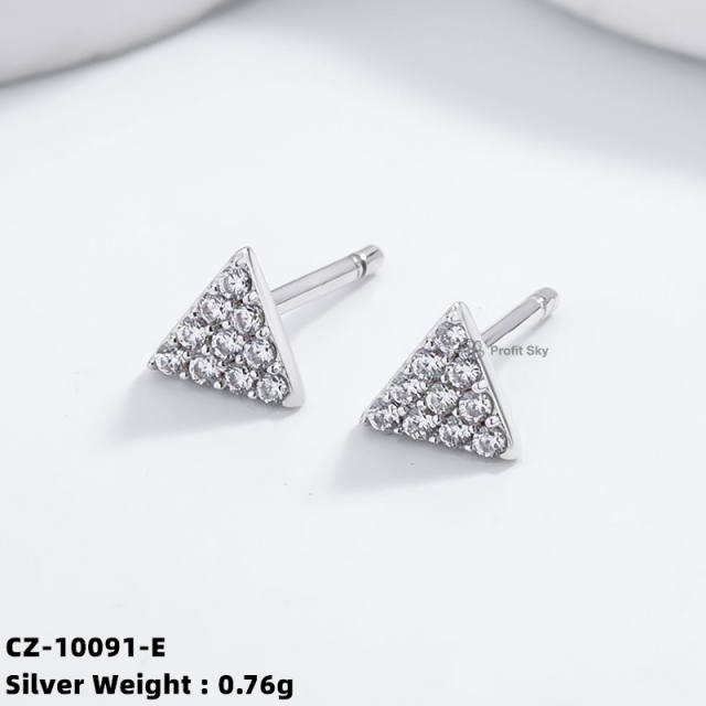 Moon and Star Silver Studs Earrings