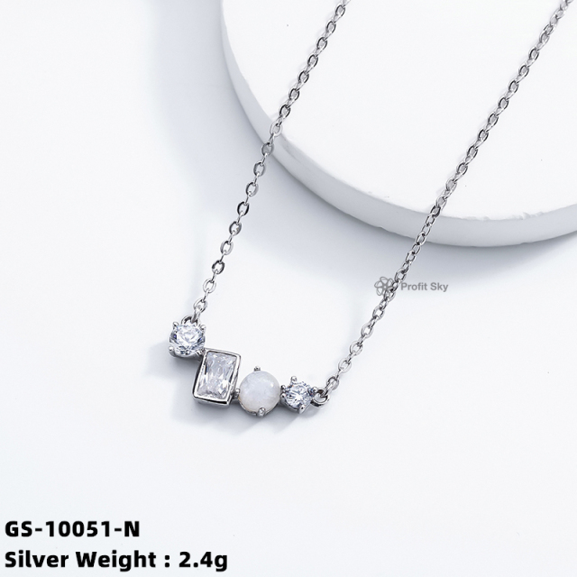Moonstone Magic: Silver Gemstone Pendant