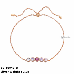 Radiant Sterling Silver Amethyst Bracelet